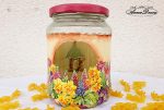AnnaDecou recycle jar -pasta container. Decoupage-handmade-box-for-pasta.-Pasta-Behälter..