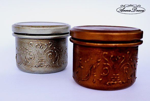 decorated jar with relief outliner - tutorial, Handwerk Glas mit Relief - tutorial.